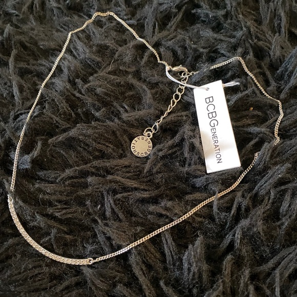 BCBGeneration Silver Shiny Necklace NWT - Picture 8 of 9